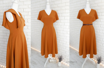 Rochie Coniac Eleganta cu Volane pe Umeri