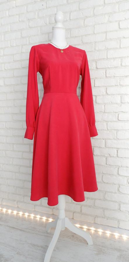 Rochie Elegantǎ Vaporoasǎ Roşie – 6