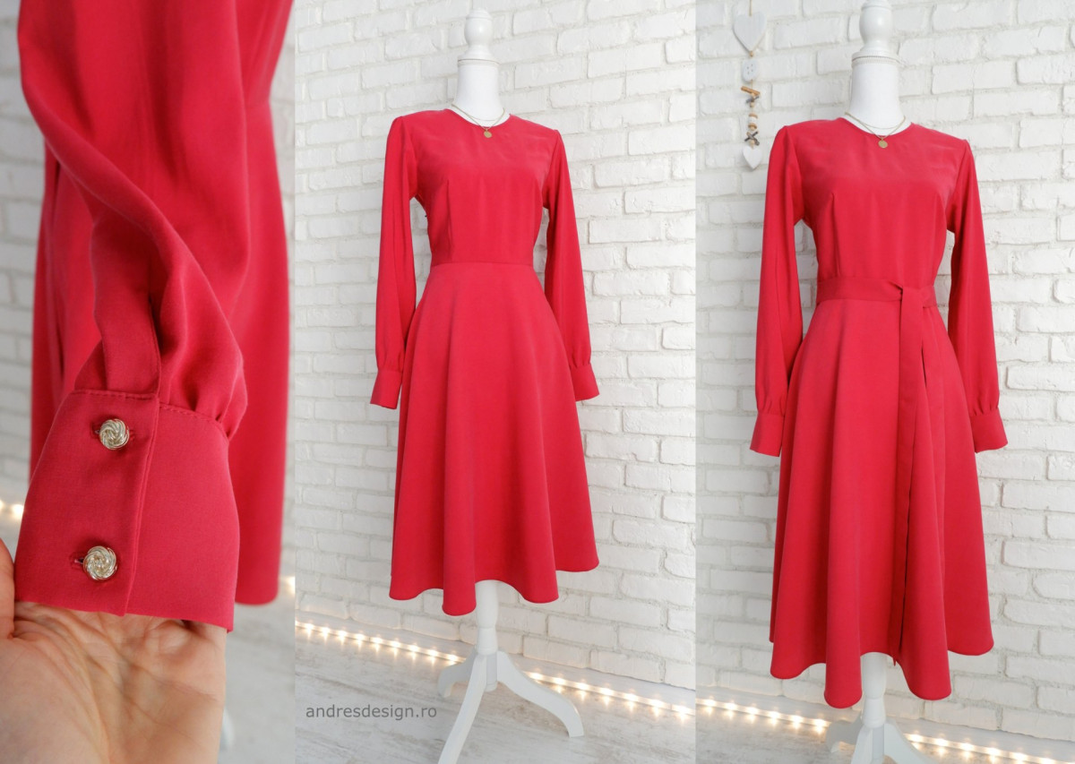 Rochie Elegantǎ Vaporoasǎ Roşie