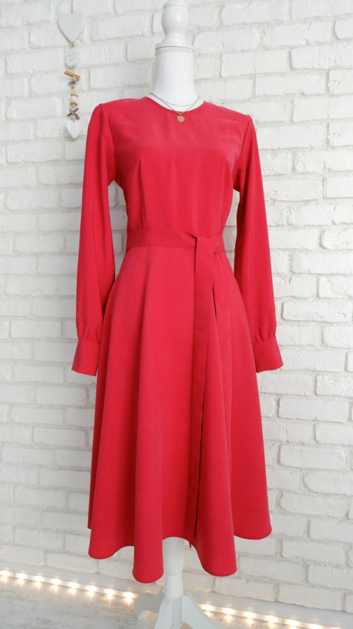 Rochie Elegantǎ Vaporoasǎ Roşie – 2