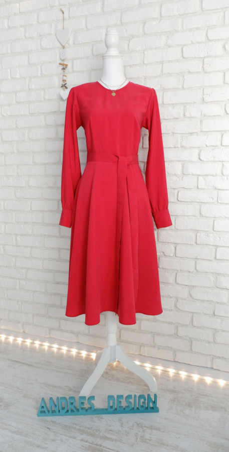 Rochie Elegantǎ Vaporoasǎ Roşie – 1
